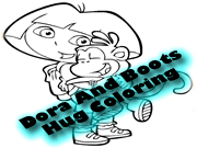 Dora And Boots Hug Coloring